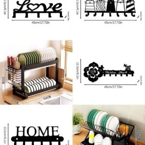 Wall Mounted Hooks & Dish Racks