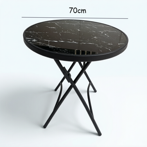 15-70 Folding Glass Table-I