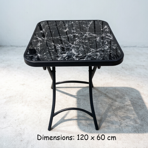 Folding Glass Table-III